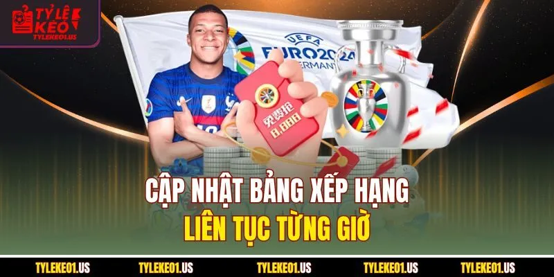 Cập nhật bảng xếp hạng liên tục từng giờ